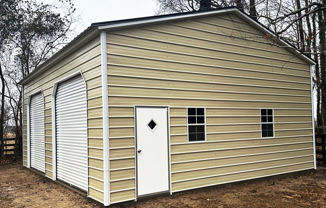 26' x 30' Light Stone Steel Garage